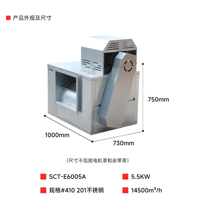 Dual-Inlet Centrifugal High-Pressure Fan kabinet 410#