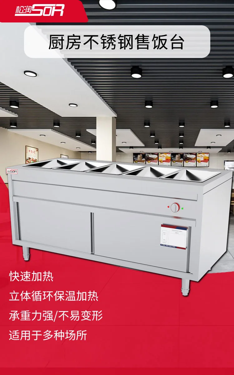 Cabinet-Style Sliding-Door Serving Counter